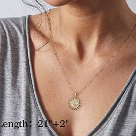 Yesteel Gold Layered M Initial Necklaces 3PCS - Picture 7 of 10